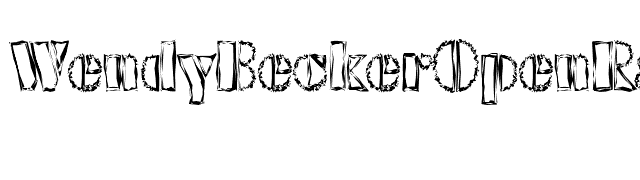 WendyBeckerOpenRandom-Regular font preview