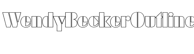 WendyBeckerOutline-Regular font preview