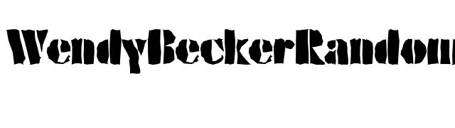 WendyBeckerRandom-Regular font preview