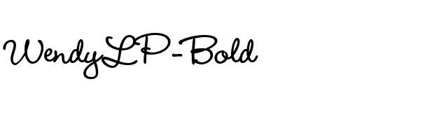 WendyLP-Bold font preview