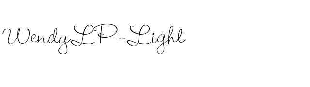 WendyLP-Light font preview