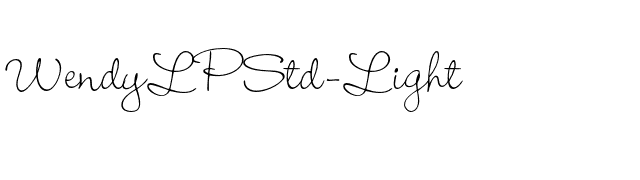 WendyLPStd-Light font preview
