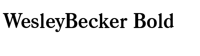 WesleyBecker Bold font preview