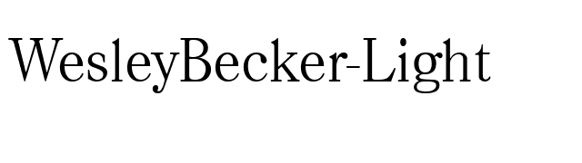 WesleyBecker-Light font preview