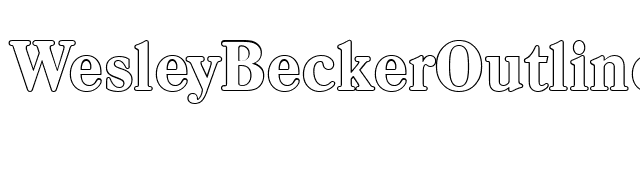 WesleyBeckerOutline-ExtraBold-Regular font preview