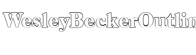 WesleyBeckerOutline-Heavy font preview