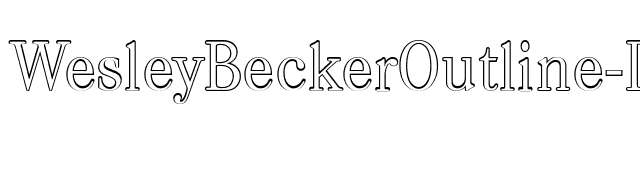 WesleyBeckerOutline-Light font preview