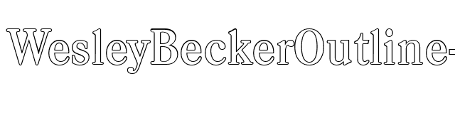 WesleyBeckerOutline-Medium-Regular font preview