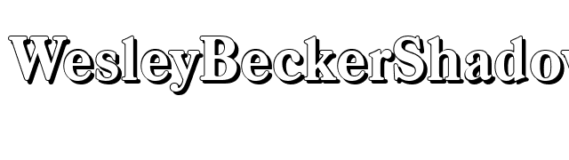 WesleyBeckerShadow-ExtraBold-Regular font preview