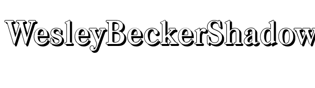 WesleyBeckerShadow-Medium-Regular font preview