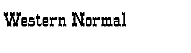 Western Normal font preview