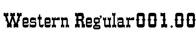 Western Regular001.001 font preview