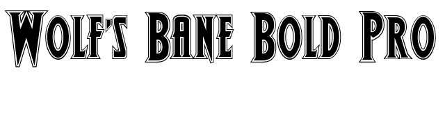 Wolf's Bane Bold Pro font preview