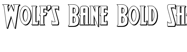 Wolf's Bane Bold Shadow font preview