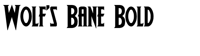 Wolf's Bane Bold font preview