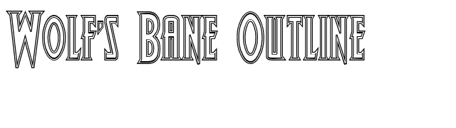 Wolf's Bane Outline font preview