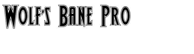 Wolf's Bane Pro font preview