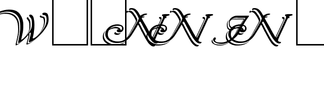 Wrenn Initials Shadowed font preview