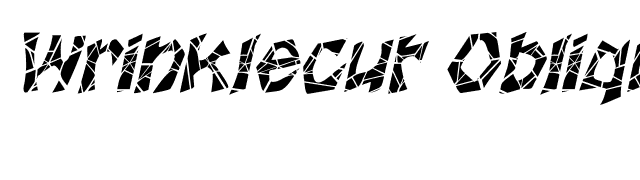 Wrinklecut Oblique font preview