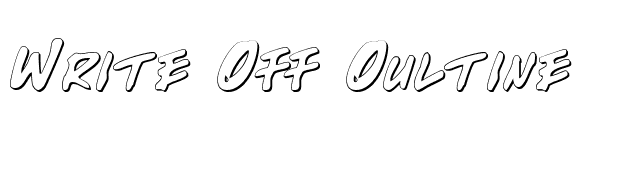 Write Off Oultine font preview