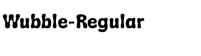 Wubble-Regular font preview