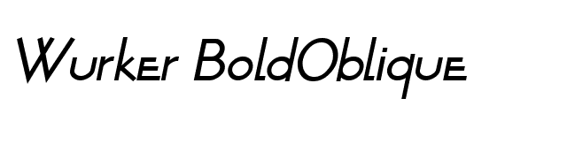 Wurker BoldOblique font preview