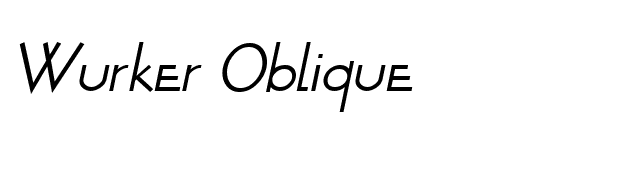 Wurker Oblique font preview