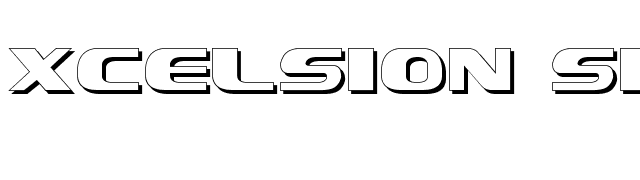 Xcelsion Shadow font preview