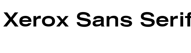 Xerox Sans Serif Wide Bold font preview