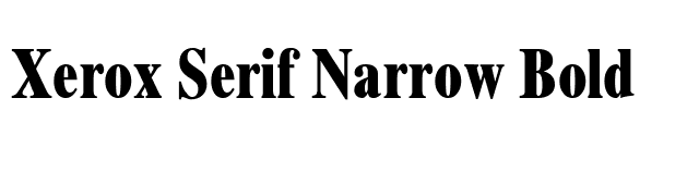 Xerox Serif Narrow Bold font preview