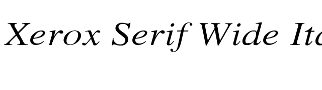 Xerox Serif Wide Italic font preview