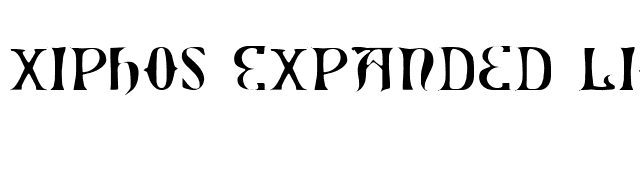 Xiphos Expanded Light font preview