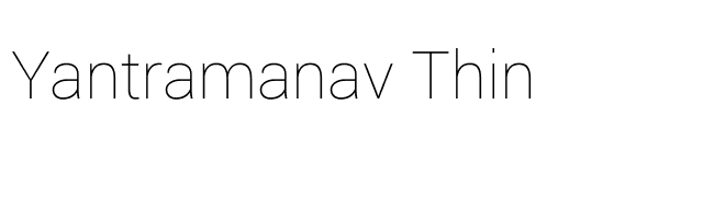Yantramanav Thin font preview