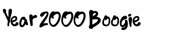Year 2000 Boogie font preview