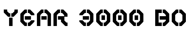 Year 3000 Bold font preview