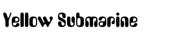 Yellow Submarine font preview