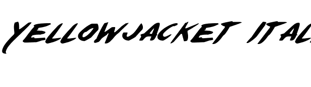 Yellowjacket Italic font preview