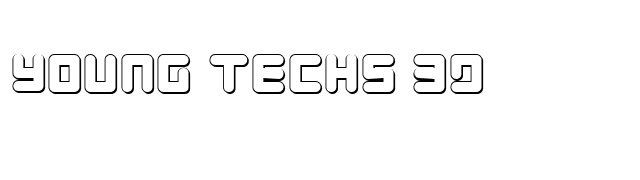 Young Techs 3D font preview