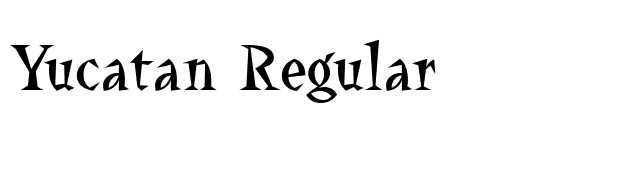 Yucatan Regular font preview