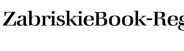ZabriskieBook-Regular font preview