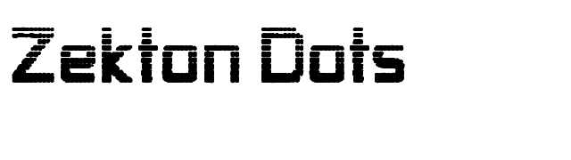 Zekton Dots font preview