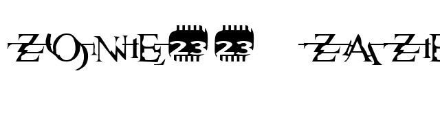 Zone23_zazen matrix font preview