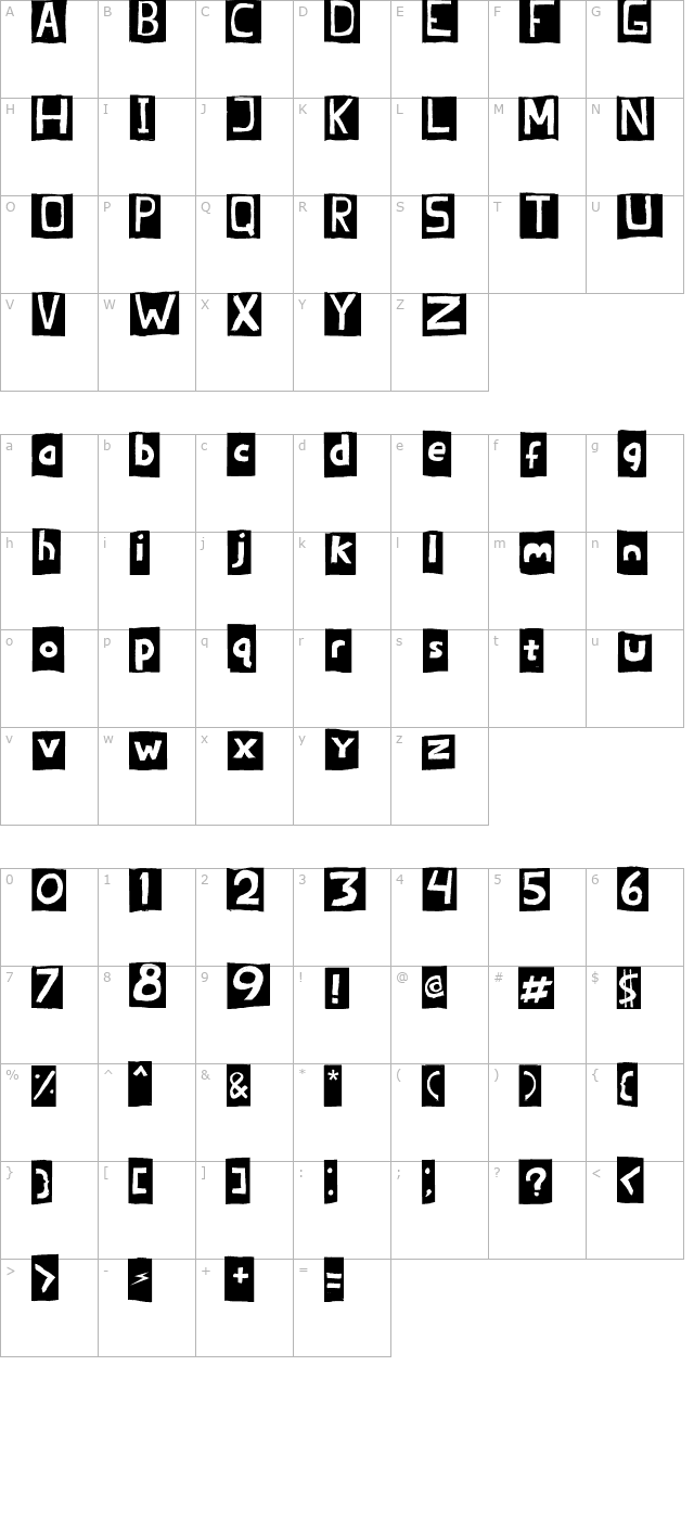 -brandon- character map