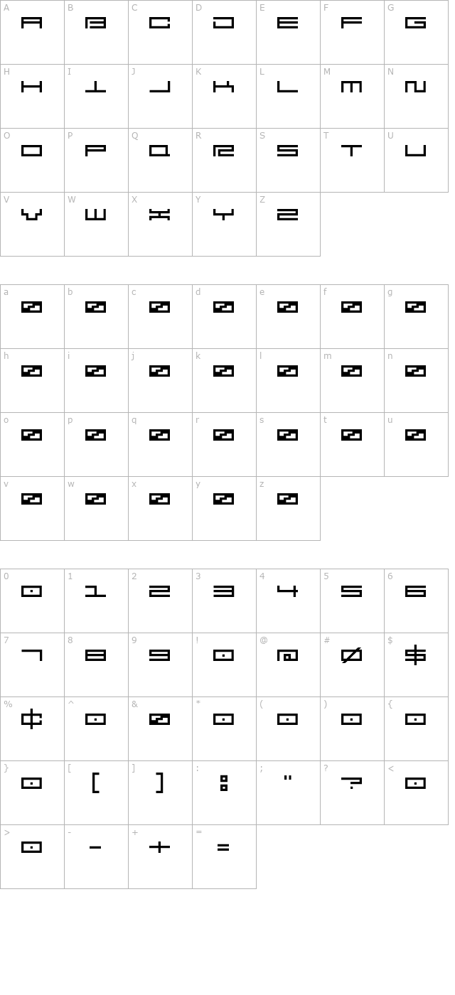 [.squarepusherv2.] character map