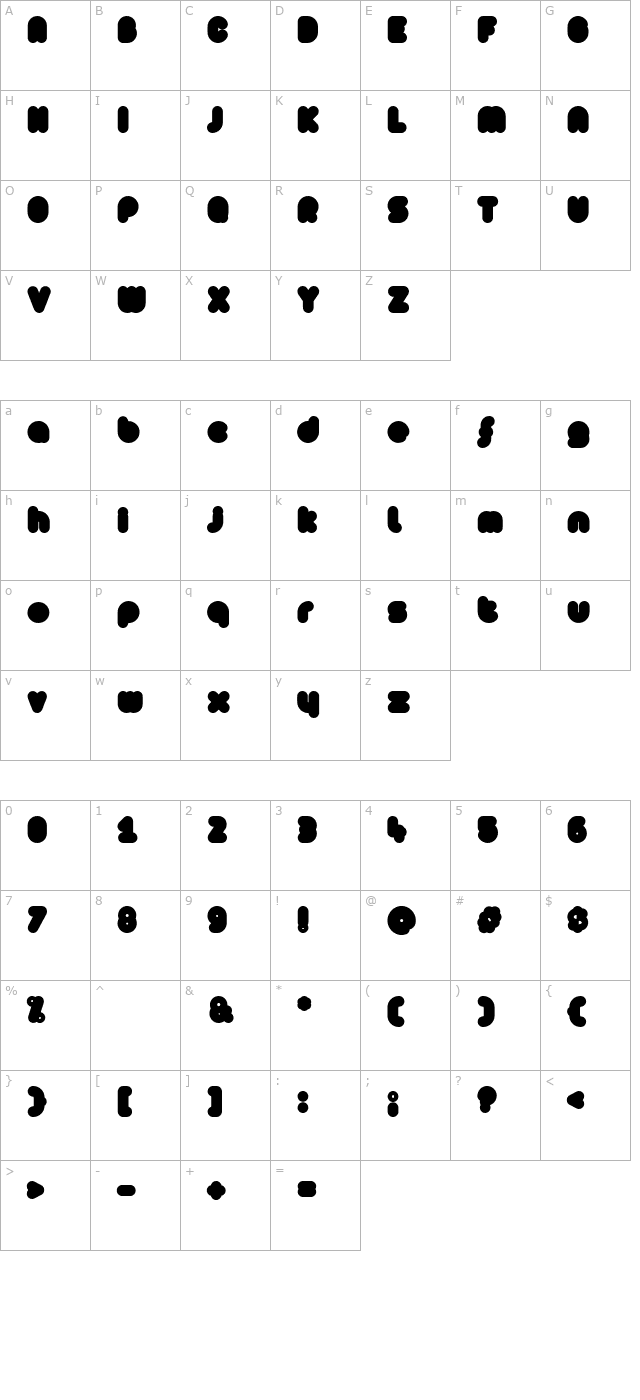 [z] Arista ExtraFilled character map