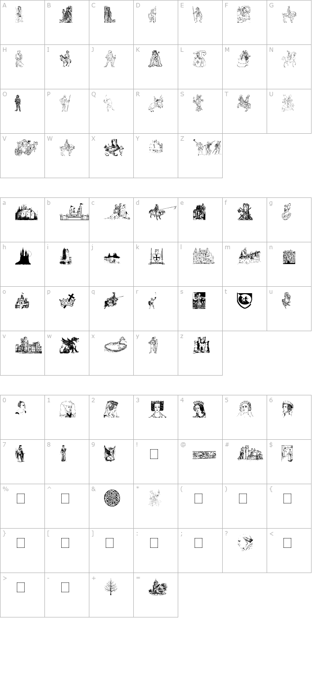 001 Medieval Daze character map