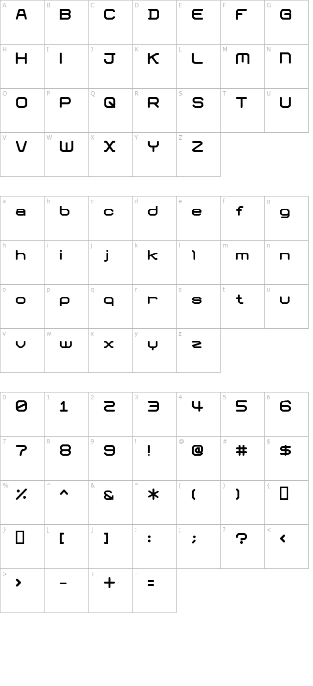 01 DigitGraphics character map