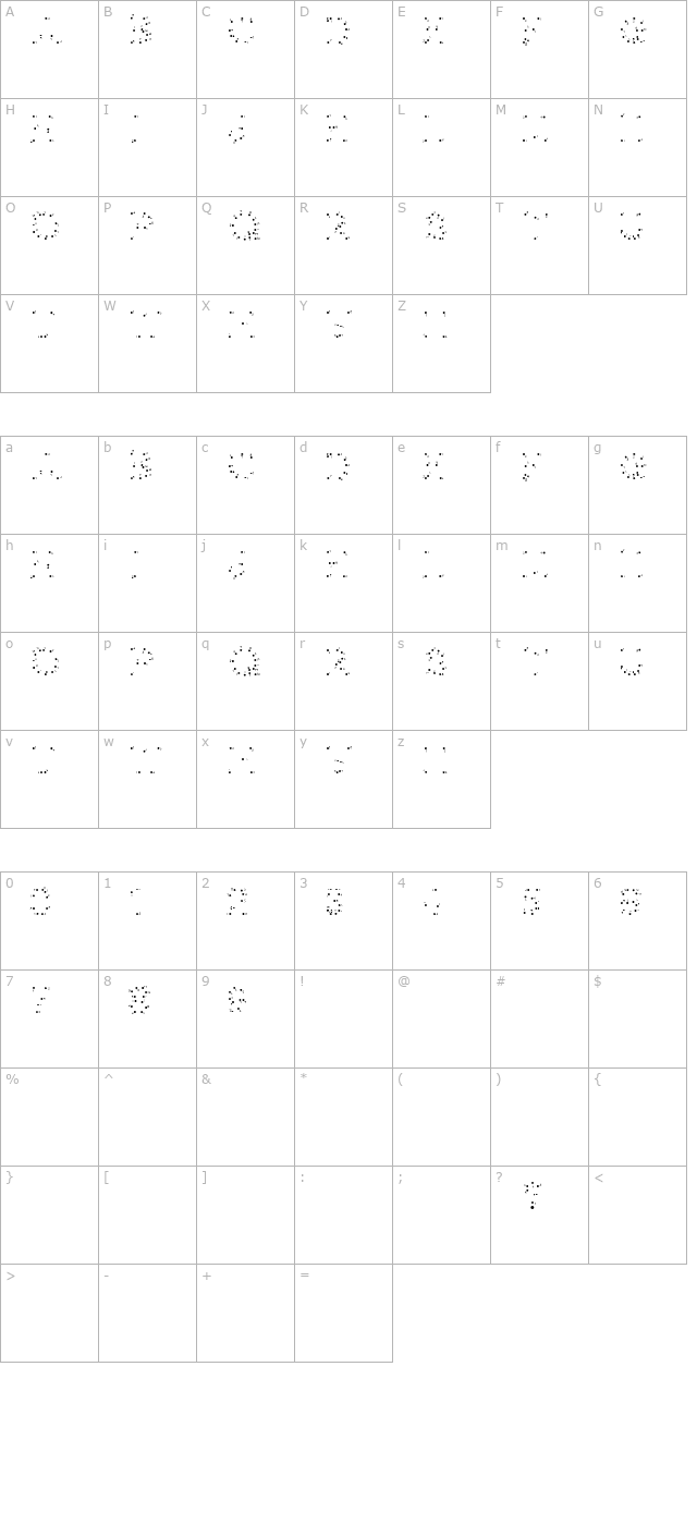 0Pointe-AFaire character map