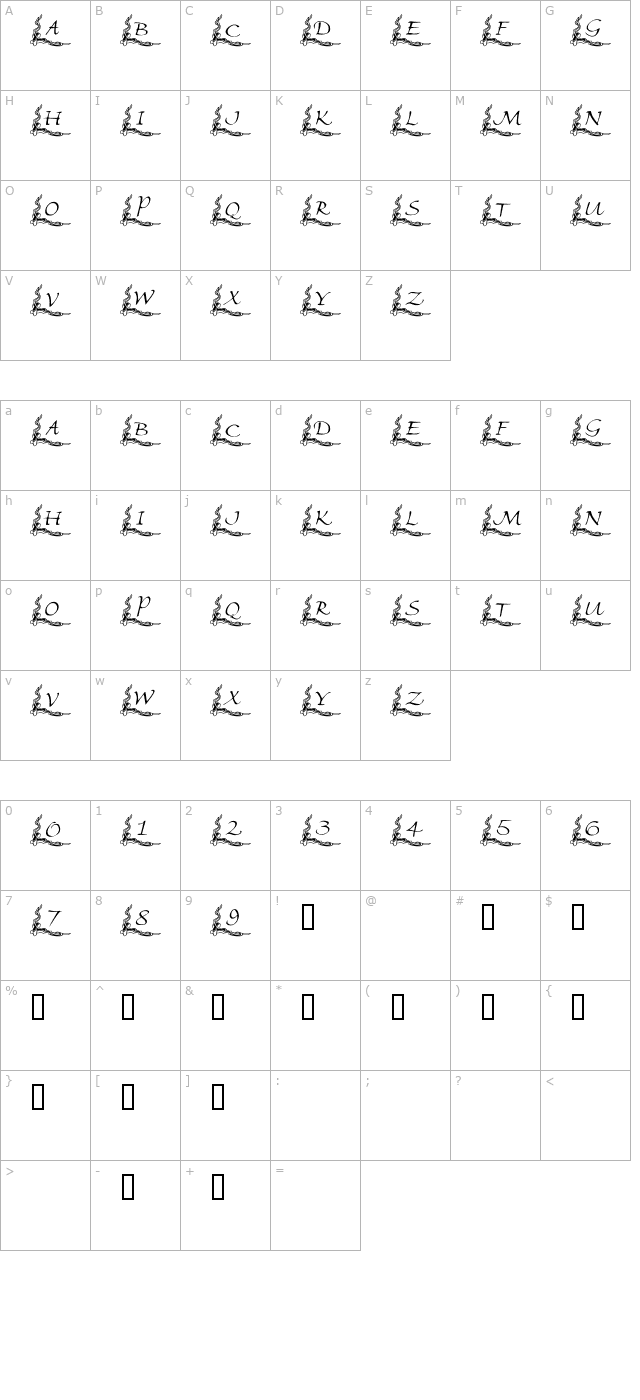 101-ballet-borderz character map