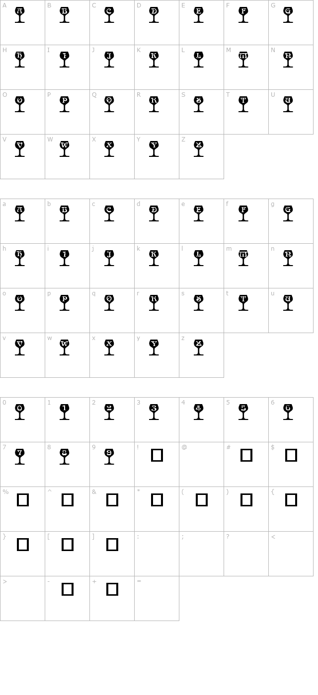 101! Chalice character map